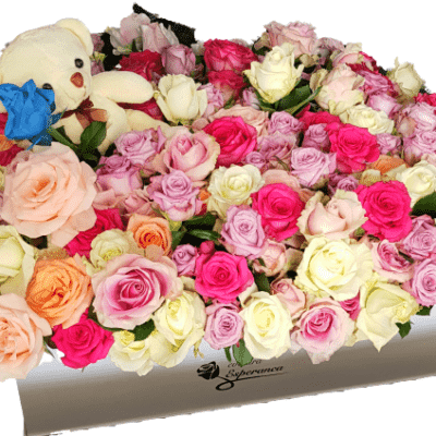 BOX OF FLOWERS-301 RUŽA