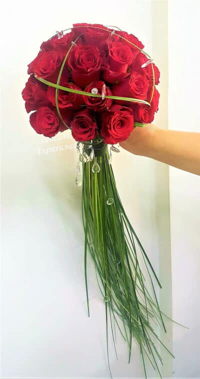 bidermajer ruza crvena dekoracija 204 Cvećara Esperanca