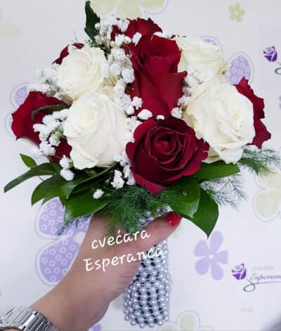 bidermajer ruza gipsofila dekoracija 358 Cvećara Esperanca