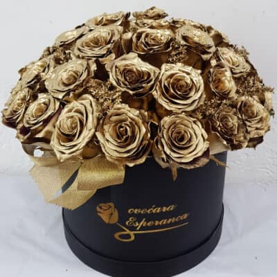 Flower box – zlatne ruže