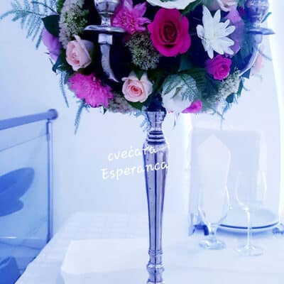 Dekoracija svećnjaka – stalka za venčanja