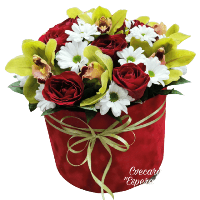 BOX OF FLOWERS-RUŽE I ORHIDEJE