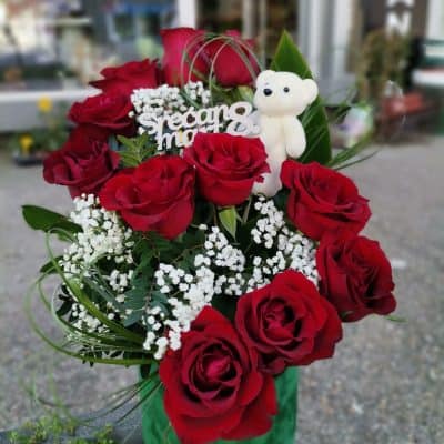 BOX OF FLOWERS-CRVENE RUZE U KUTIJI